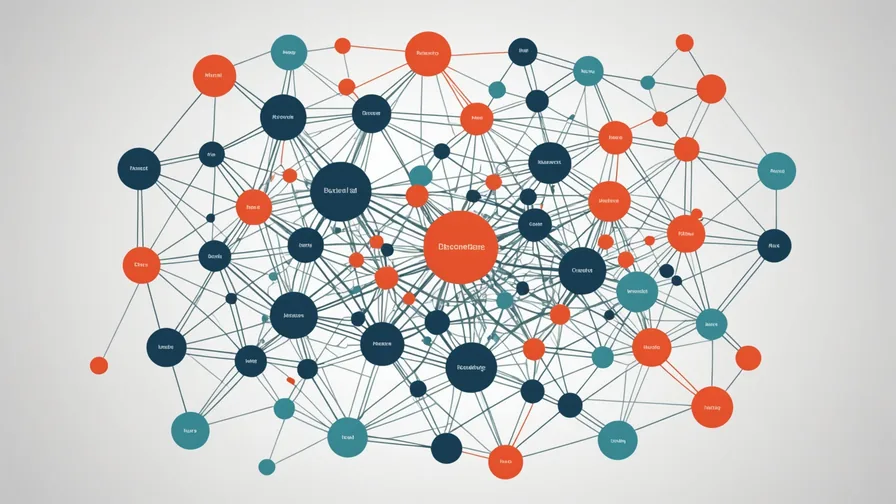 Abstract editorial illustration of a knowledge graph showing clean versus tangled document node clusters